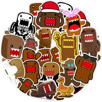 10/50 vnt Juokingi Domo Kun lipdukai Domo JDM stiliaus graffiti lipdukai, skirti pasidaryk pats bagažo nešiojamiesiems riedlenčių dviračių lipdukai 10pcs black