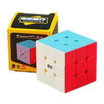 Qiyi Warrior W 3x3x3 Magic Cube Profesionalus 3x3 greičio kubelių galvosūkiai Qiyi Warrior S 3x3 greičių kubas Vaikiškas lavinantis žaislas blue
