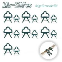 20/100Pcs Plant Fixed Clips Reusable Greenhouse Bracket Fixing Stems Flower Vine Vegetables Tomatoes Fastener Garden Supplies Mix-20Pcs gray