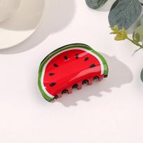 Dideli ananasų morkų akriliniai šik barsteliai vaisių formos plaukų segtukai ryklio segtukai+ watermelon