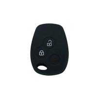 Silikoninis raktų dėklas, 3 mygtukai tinka Renault Kangoo DACIA Scenic Megane Sandero Captur Twingo Modus 3 Button juoda