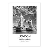 Garsaus miesto plakatas Niujorkas Londonas Paryžius Sienų menas Drobės tapybos ir spaudiniai HD Nuotraukos svetainei Namų dekoras Be rėmo 21x30cm No Framed