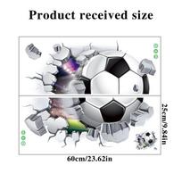 Dinamiški plytančios sienos futbolo 3D sienų lipdukai svetainei, vaikų miegamojo foninei sienai, durų dekoravimui, lipnūs lipdukai 25x60cm*2 gray