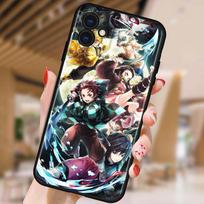 Demon Slayer Anime For Apple iPhone 12 Pro Max Mini 11 Pro XS Max X XR 6S 6 7 8 Plus 5S SE2020 Black Phone Case iPhone 5 5S SE green