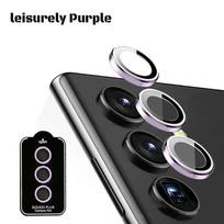 Metalinis objektyvo žiedo dėklas, skirtas Samsung S24 Ultra S23 FE S22 Plus A15 A35 A55 A14 A24 A34 A54 fotoaparato objektyvo ekrano apsauginė plėvelė Samsung S24 rožinė