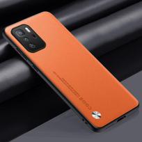 Luxury PU Leather Case For Xiaomi Poco X3 GT Matte Cover Silicone Full Camera Protection Phone Case For PocoX3 GT X3GT 5G Coque For Poco X3 GT oranžinė
