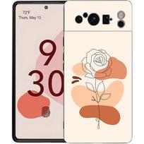 Phone Case For Google Pixel 8 A 7 6 Pro 6A 5G Black Soft Shockproof Back Cover Silicone TPU Shell Simplicity line Art sun moon Pixel 8 A
