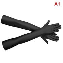 Aukštos elastingumo spandex pirštinės vakarėlio naktinio klubo vestuvių pasirodymui juodos pirštinės as the picture