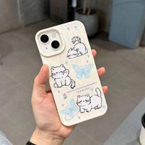 The White Cat Case for Apple 15/14/13/12/11/PRO/PROMAX/XSMAX/XR/XS/X iPhone 14 Pro
