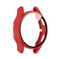 Grūdintas stiklas + kompiuterio dėklo dangtelis, skirtas Samsung Galaxy Watch 4 44 mm 40 mm visos aprėpties apsauginis korpuso buferis Galaxy Watch 4 40mm raudona