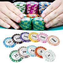 5 vnt pokerio žetonai Kazino monetos Kelių nominalų lošimo žetonai Teksaso stalo žaidimai kazino Žetonai vakarėlių pramogos 5pcs