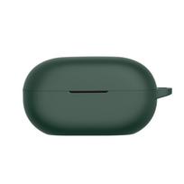 For Beats Solo Buds Silikoninis dėklas Su kabliuku Minkštas Smūgiams atsparus Apsaugantis nuo įbrėžimų Vienspalvis Ausinių dangtelis Apsauginis įvorė tamsiai žalia spalva
