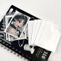 Paprasta grynai balta kortelės pakavimo medžiaga Popierinis maišelis Star Opp Bag Kpop Idol 3 colių fotokortelių paketas „pasidaryk pats“ dekoro reikmenys 61*91mm