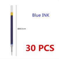 Gel Pen Refills 30 PCS Blak Blue 0.5mm Writing Line Pressed Refill K35 Pens Ballpoint Pen Refill Office School Supplies