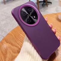 Skirta Huawei nova 12i dėklas Huawei nova12i telefono dėklas CTR-L81 Dėklas Huawei nova 12i Prabangus metalinis Aurora odinis matinis dangtelis Huawei nova 12i black