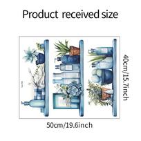 Vandeninės spalvos Mėlynos lentynos Butelis Svetainės Sienų Dekoras Sienų Lipdukai Lipnūs 40*50CM/fun-f56 gray