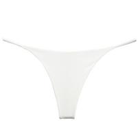 Seksualus apatinis trikotažas žemu juosmeniu G-String kelnaitės Moteriškos apatinės kelnaitės Daugiaspalvės moteriškos stringai No Trace kvėpuojantis moteriškas apatinis trikotažas S balta