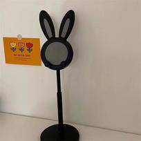 Pink Phone Holder Desktop Cell Phone Stand For iPhone 13 14 Samsung Smartphone Adjustable Lovely Rabbit Cartoon Table Support rožinė