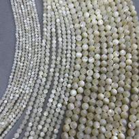 1 Strand perlamutriniai karoliukai apvalūs izoliaciniai karoliukai papuošalams gaminti „pasidaryk pats“ karoliai, apyrankės, auskarai 4mm balta