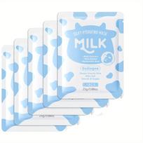 Milk Mask Rich In Vitamin D Deep Moisturizing Hydrating Treatment Mask Suitable for All Skin Types 5PC