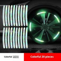 20 vnt. Automobilio ratlankio atspindintis lipdukas Padangos įspėjamasis lipdukas 3D trimate dimensija Balanso automobilio lipdukas Personalizuota dekoracija