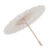 Vaikų popierinis skėtis bambukas ir popierius kinų stiliaus elegantiškas baltas pasidaryk pats popieriniai skėčiai dekoracijai 40cm/15.7in