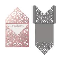 1 vnt. vokas, nėriniai, metaliniai štampavimo trafaretai „DIY“ scrapbookingui / nuotraukų albumui, dekoratyvinis įspaudimas, „DIY“ popierinė kortelė gray
