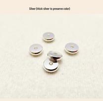 Copper Plated 18k Gold Color-Preserving Abacus Beads for DIY Necklaces and Bracelets Diameter 3mm, Thickness 1.2mm, Hole 1.2mm white