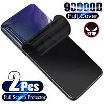 2 vnt Anti-Spy Hydroge plėvelė ekrano apsauga, skirta Samsung Galaxy S22 S21 S20 S23 Ultra, skirta Samsung Galaxy S9 Plus Note 10 20 plėvelei Note 8 juoda