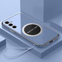 For Samsung Galaxy A05S Case Samsung A05s 5G SM-A057F Phone Case Magnetic attraction Plating ShockProof Silicone Back Cover Case & Strap&Galaxy A05s gray