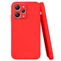 Skirta Redmi 12 dėklas Dangtelis Xiaomi Redmi 12 Capa telefono buferis galinis originalus skysto silikono smūgiams atsparus minkštas TPU dėklas Redmi 12 Fundas For Redmi 12 (4G) raudona