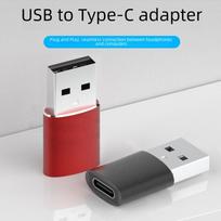 USB 3.0 Type-C moteriškas į USB-A vyriškas aliuminio lydinio įkrovimo kabelio adapteris auksas