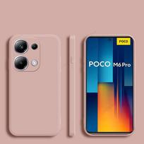 Prabangus skysto silikono dėklas Xiaomi Poco M6 M 6 M6Pro PocoM6 Pro 4G minkštas telefono dėklas Poco M6 Pro 4G blue