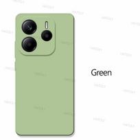 For Xiaomi Redmi Note 14 4G Case Xiaomi Redmi Note 14 4G Cover Shockproof TPU Liquid Silicone Phone Cover For Redmi Note 14 4G 24117RN76E(164.84mm) žalia