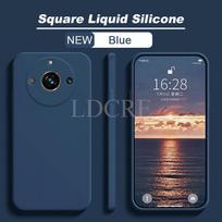 For Realme 11 Pro Plus Case Liquid Silicone Coque For Realme 11 Pro Cover TPU Fundas Protective For Realme 11 Pro Plus Case Realme 11 Pro Plus mėlyna