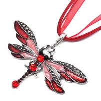 European and American Dragonfly Creative Necklace - Long, Versatile Sweater Chain šviesiai mėlyna spalva