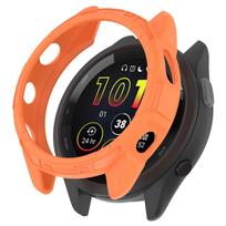 TPU Apsauginis dėklas Garmin Forerunner 265 265S 965 tuščiaviduris laikrodžio apsauginis dėklas dangtelis nuo įbrėžimų korpuso buferis priedai Forerunner265 oranžinė