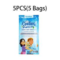 Sumifun 5/10Pcs Summer Cooling Hydrogel Patch Forehead Patch Essential House Cool Relief Fever Reducer Prevent Heatstroke 5 PCS(5 Bags)