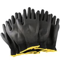 12 porų saugos dangos darbo pirštinės Rankų apsaugos PU nailonas, neslystantis, atsparus dulkėms M-1PC juoda