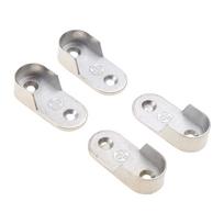 4x Lydinio Ovalus Drabužių Spintos Pakabinimo Bėgio Laikiklis Drabužių Spintos Koto Lizdo Montavimo Apvalus Laikiklis Sutirštintas Metalinis Drabužių Spintos Koto Laikiklis A