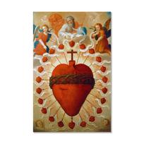 Jėzaus Širdies Retro Plakatas Drobės Spaudinys Svetainei Konsekruotas Religinis Sienos Menas Bažnyčia Namų Dekoras Tapyba Cuadros 21cm×30cm NoFrame