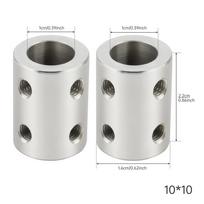 Standi veleno mova variklio jungtis jungtis įvorė 5mm/8mm/10mm #45 plienas sidabrinė 3D spausdintuvui / RC robotui / automobilio modelio velenui / pasidaryk pats enkoderiui 10 to 10mm