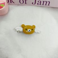 Kawaii Rilakkuma Angel Hair Clip Cartoon Winged Little Bear Bangs Side Clip Girl Hairpins Hair Accessories Gift kava
