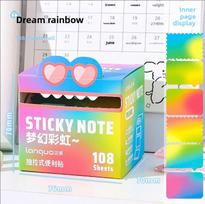 Dopamino lipnūs lapeliai, skaidrūs perlamutriniai ištraukiami memo lapeliai, mini bloknotas, spalvoti lipnūs lapeliai užrašams ir pastaboms Post-it notes