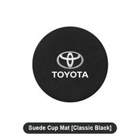 Suede automobilio padėkliukas puodeliui su angomis vandens puodeliams Neslystantis kilimėlis Toyota Corolla Yaris Chr Auris RAV4 Land Cruiser Camry Highlander 1Pcs juoda
