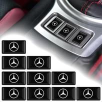 2/5/10 vnt. Anglies pluošto vairo automobilio logotipo emblema 3D lipdukai Mercedes-Benz W213 W212 W220 W221 W222 W108 W126 W140 W168 W169 W176 2pcs-benz