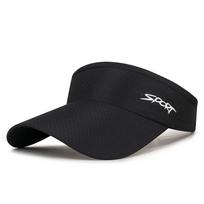 Vasaros Lauko Maratono Sporto Atvirų Viršūnių Kepurės Vyrams ir Moterims Bėgimo Sportui Greitai Džiūstančios Perforuotos Kepurės nuo Saulės Adjustable juoda