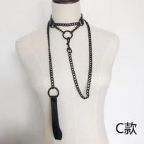 Mada Punk Goth Vintažinis Vėrinys Odinis Chokeris Goth Širdies Pakabukai One Size