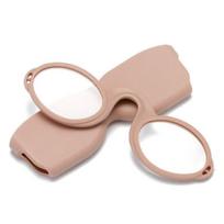 Su dėklu Pince Nez Silikoniniu Nosies Atrama Mažas Nosies Klipsas Beige-1.5