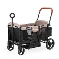 Vežimėlis-vagonas BabyTrold Adventure juodas/smėlio, sulankstomas visureigis